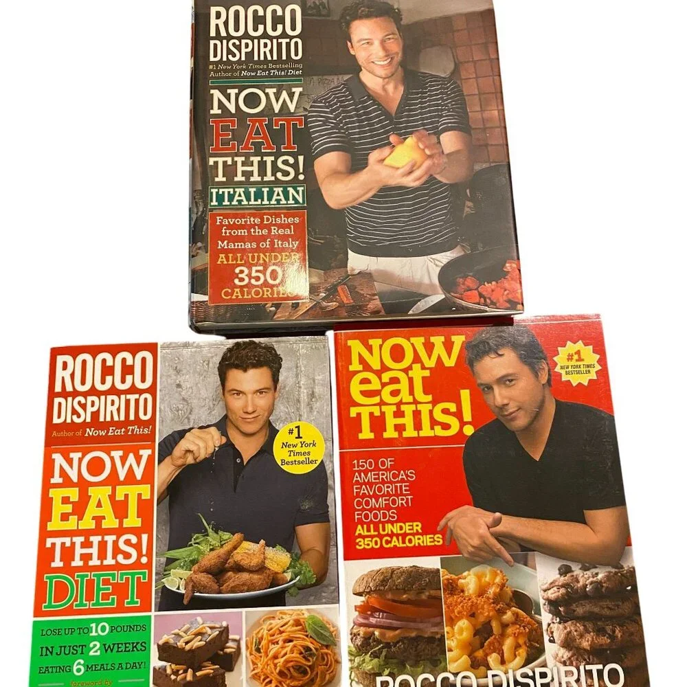 Rocco Dispirito cookbook lot Now eat this Italian comfort foods diet recipe book